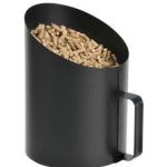 Pelle XL, Acier, Noir givré, contenance 2kg de granulés